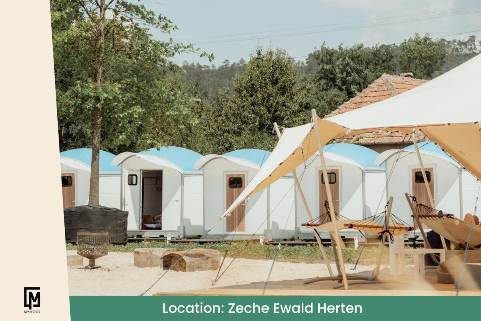 הרטן Glamping In Der Zeche Ewald Herten מראה חיצוני תמונה